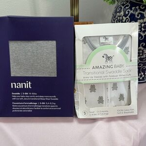 Nanit & Amazing Baby Transitional Swaddle Sack bundle NIB